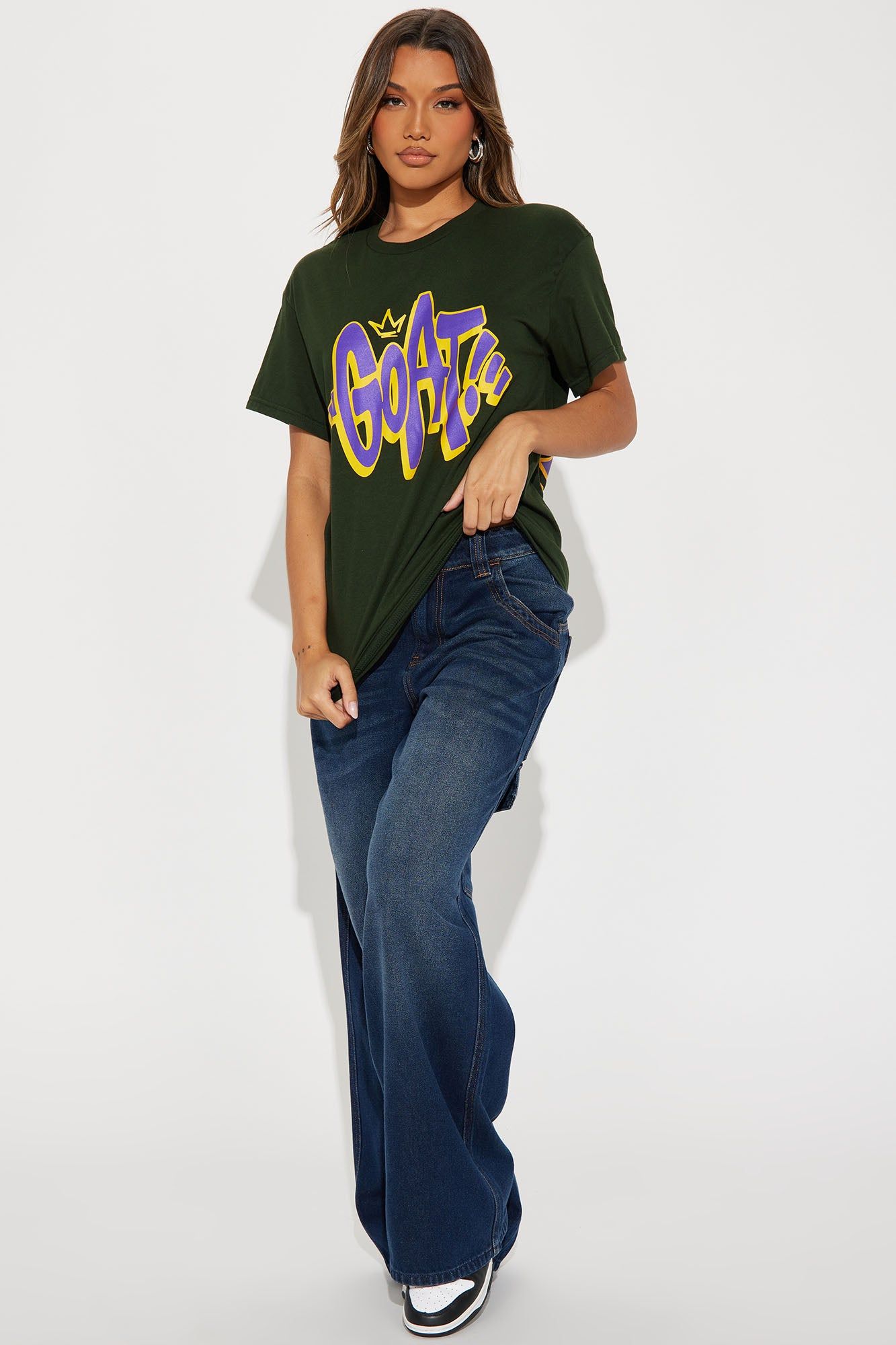 Greatest Of All Time Graphic Tee - Green sold by Fashion Nova product image thumbnail 2