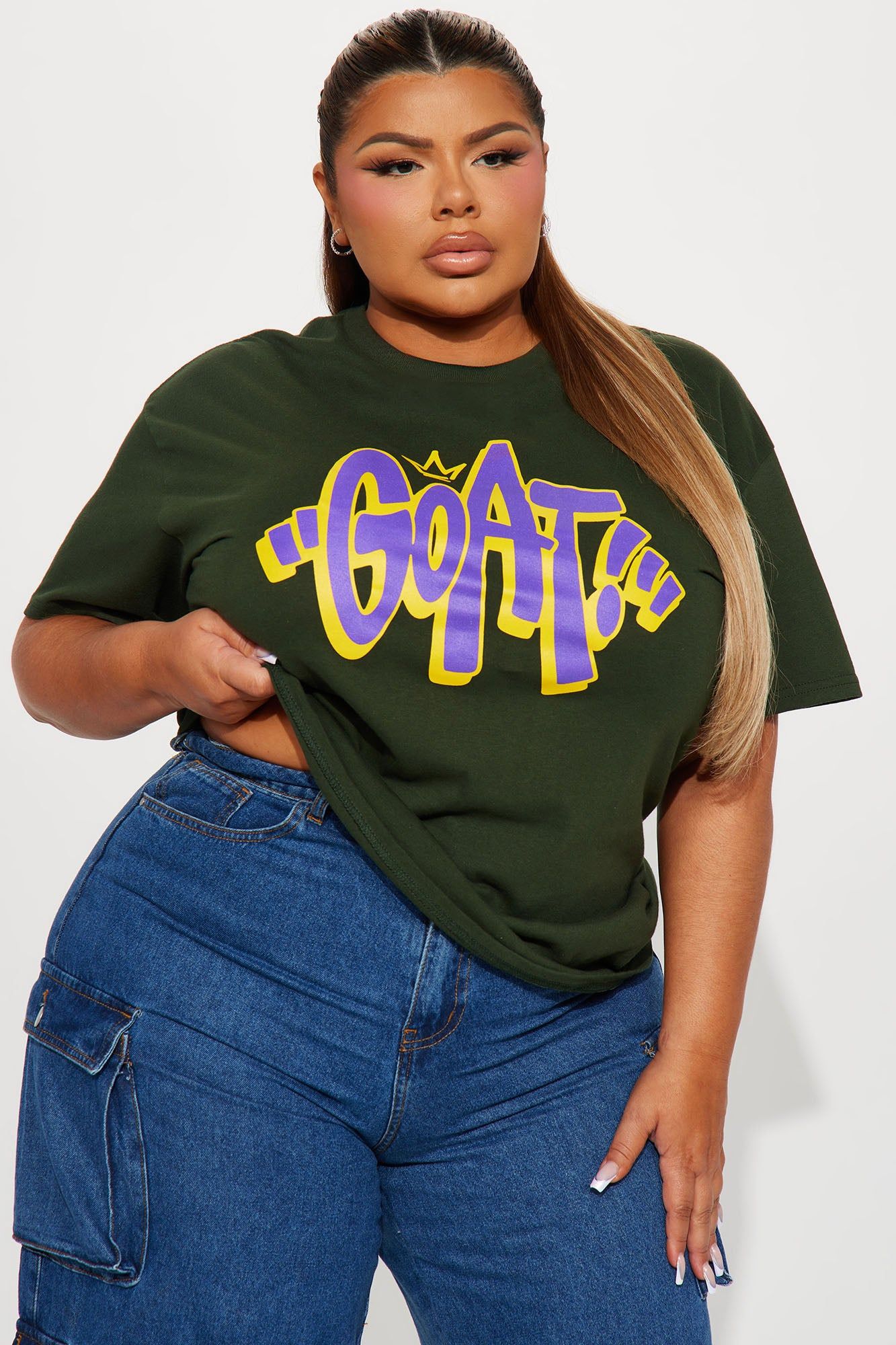 Greatest Of All Time Graphic Tee - Green sold by Fashion Nova product image thumbnail 5