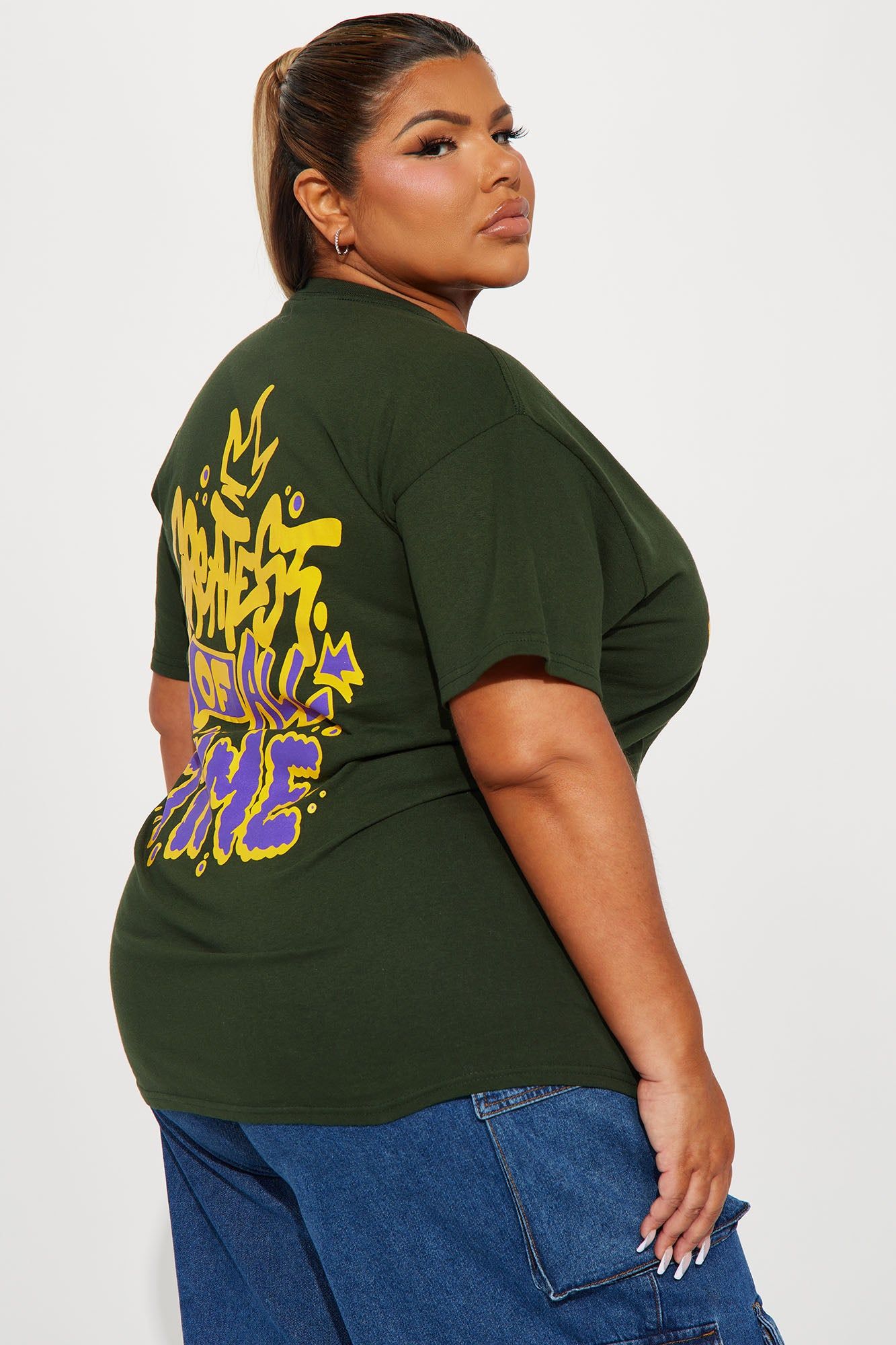 Greatest Of All Time Graphic Tee - Green sold by Fashion Nova product image thumbnail 7