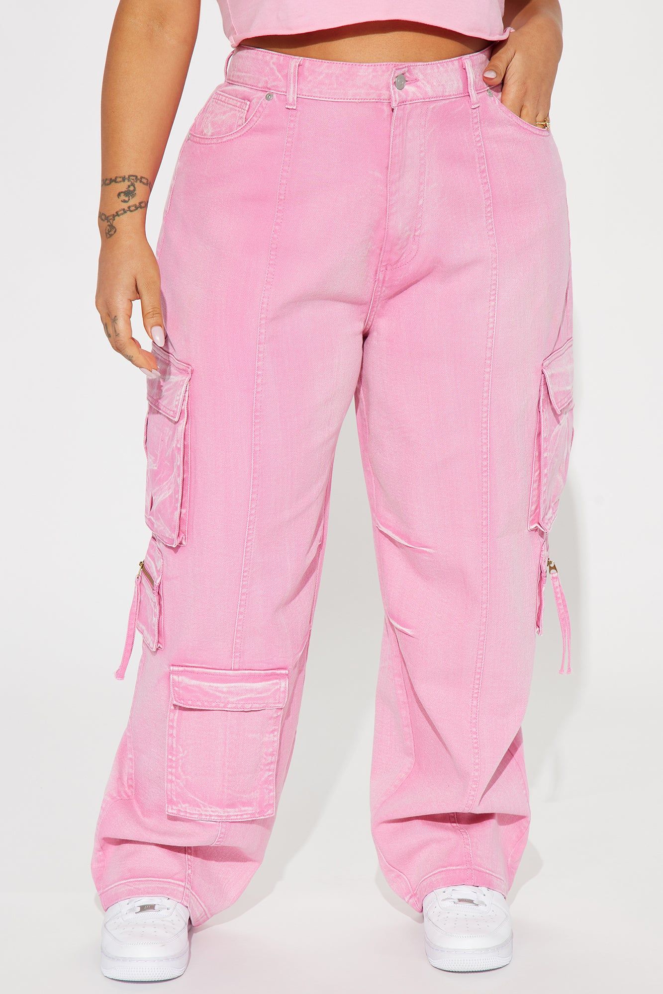 Margot Mineral Wash Cargo Pant - Pink sold by Fashion Nova product image thumbnail 5