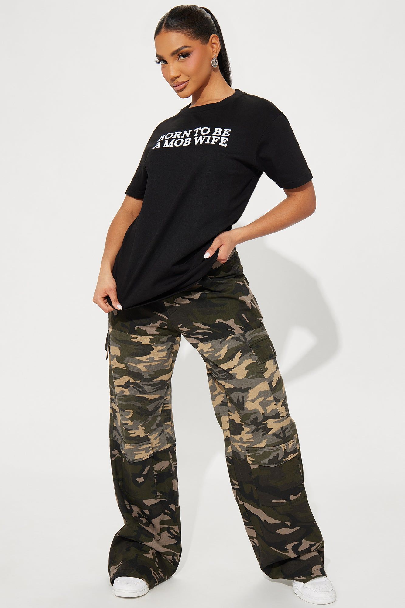 Born To Be A Mob Wife Tee - Black sold by Fashion Nova product image thumbnail 3