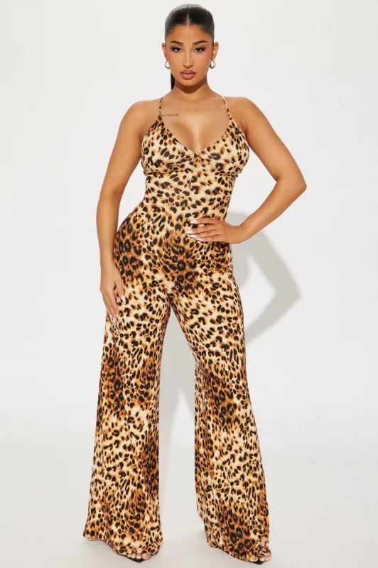 Prowl Like You Want It Jumpsuit - Brown/combo sold by Fashion Nova