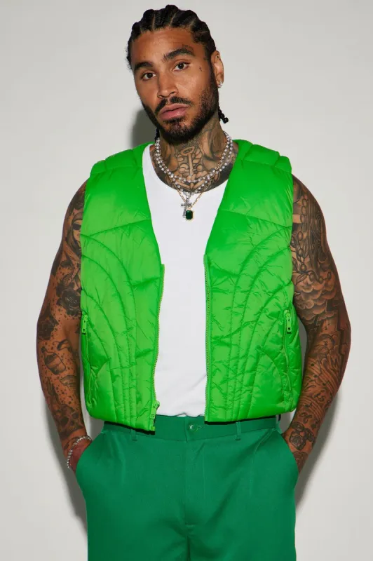 Avalon Nylon Cropped Tactical Padded Vest - Green sold by Fashion Nova