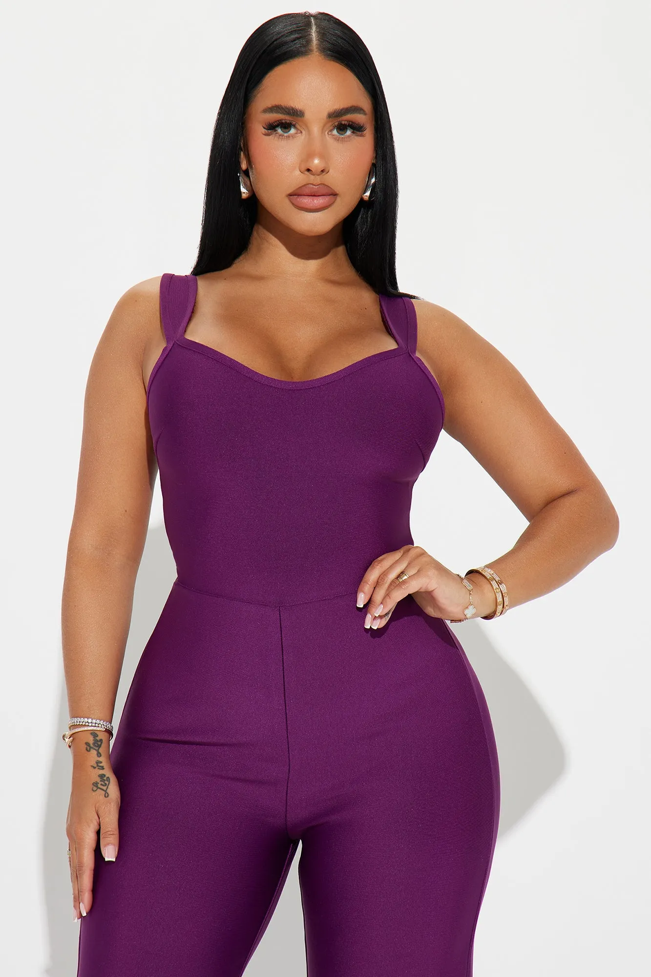 Over The Top Bandage Jumpsuit - Plum sold by Fashion Nova product image thumbnail 2