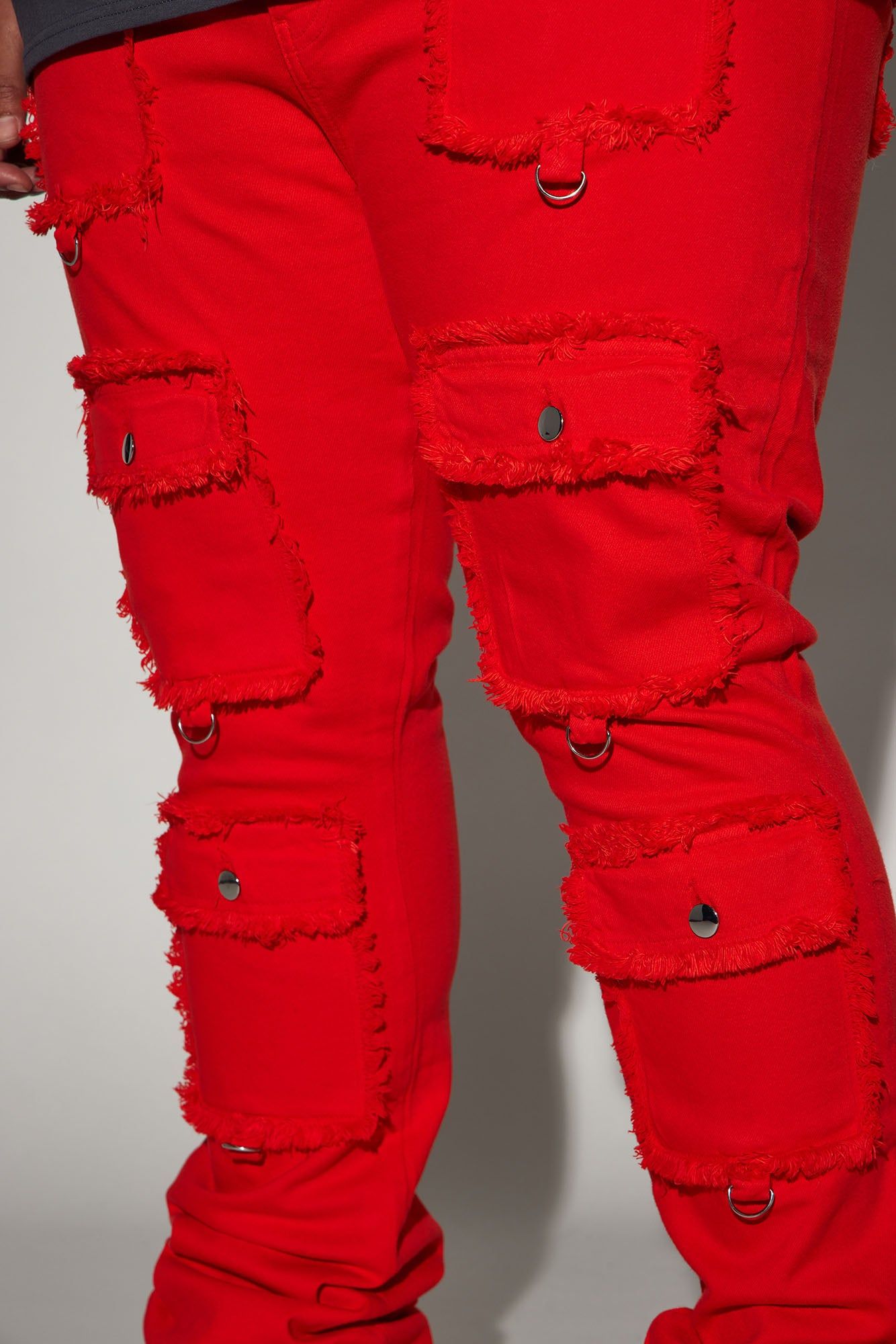 Fit Check Stacked Skinny Flared Pants - Red sold by Fashion Nova product image thumbnail 8