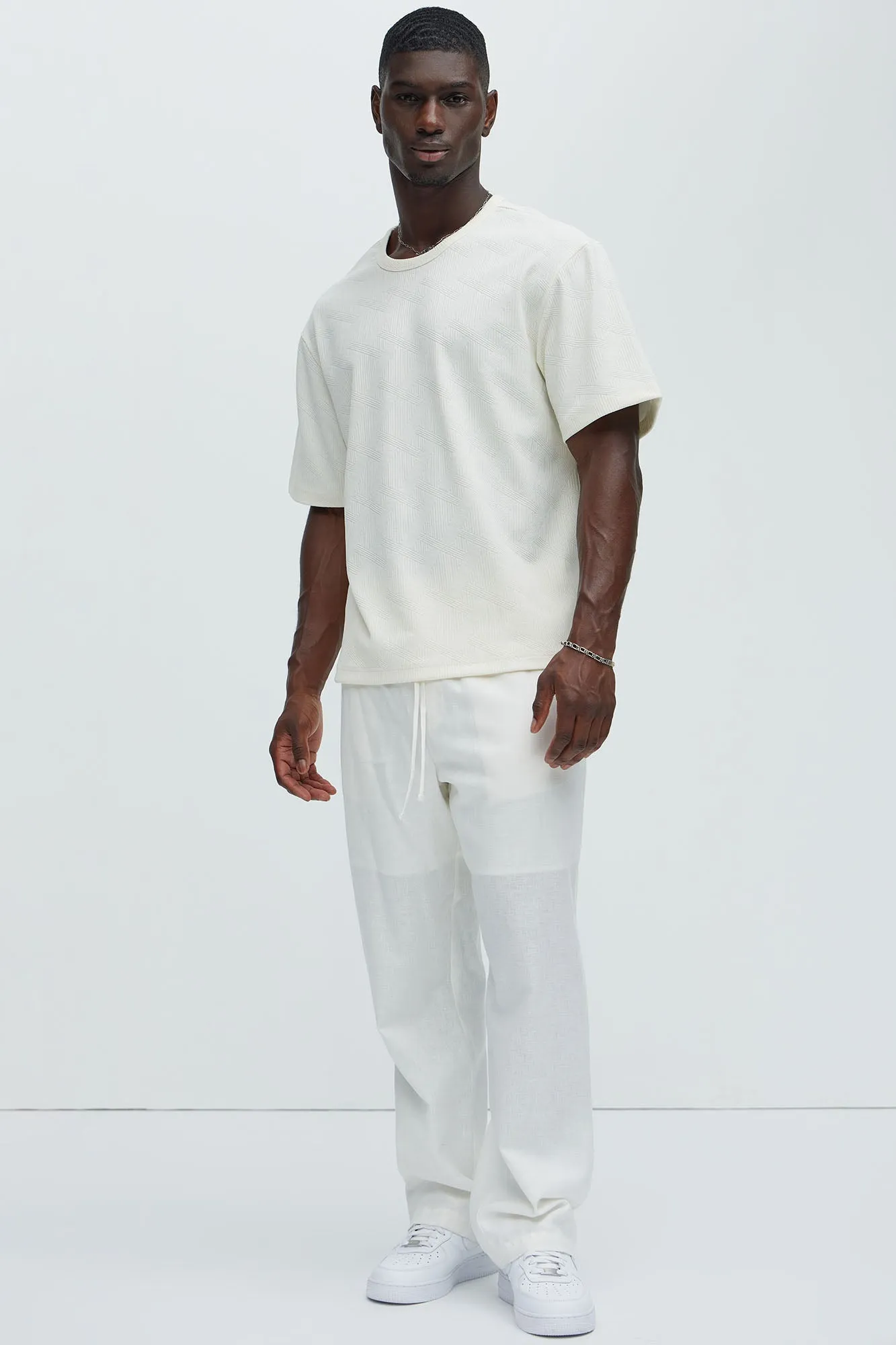 Benji Textured Relaxed Tee - Cream sold by Fashion Nova product image thumbnail 2