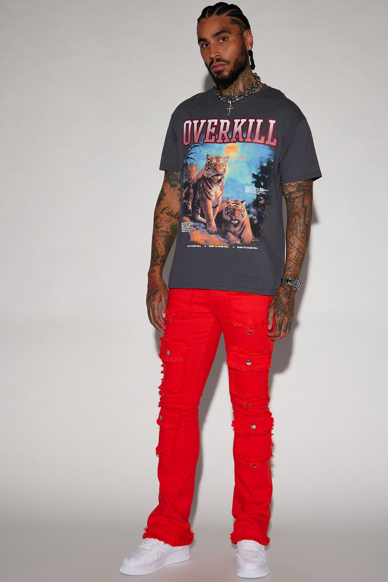 Fit Check Stacked Skinny Flared Pants - Red sold by Fashion Nova product image thumbnail 3