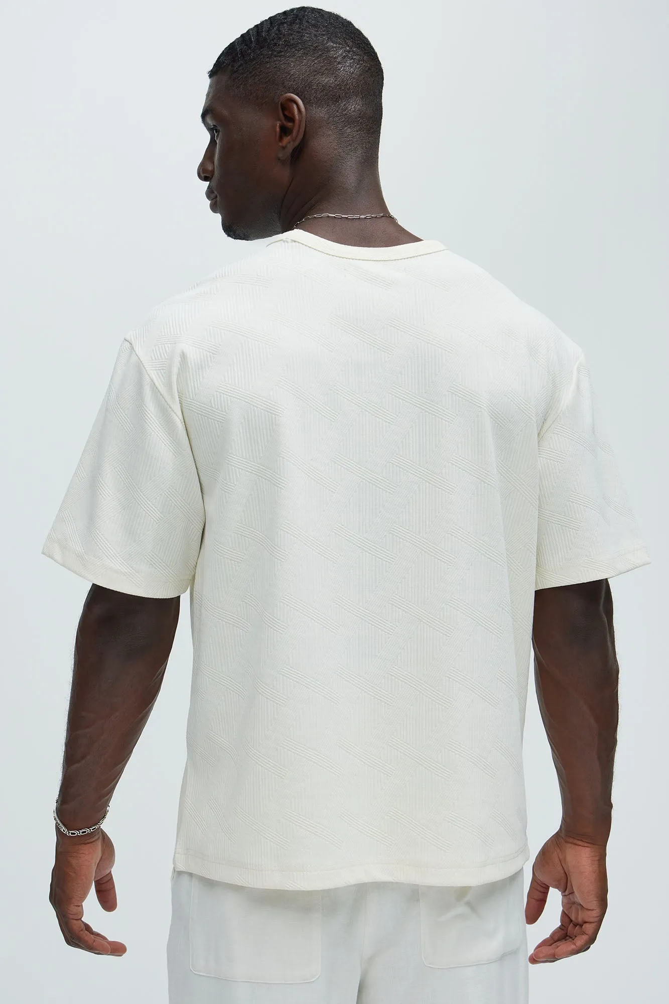 Benji Textured Relaxed Tee - Cream sold by Fashion Nova product image thumbnail 4