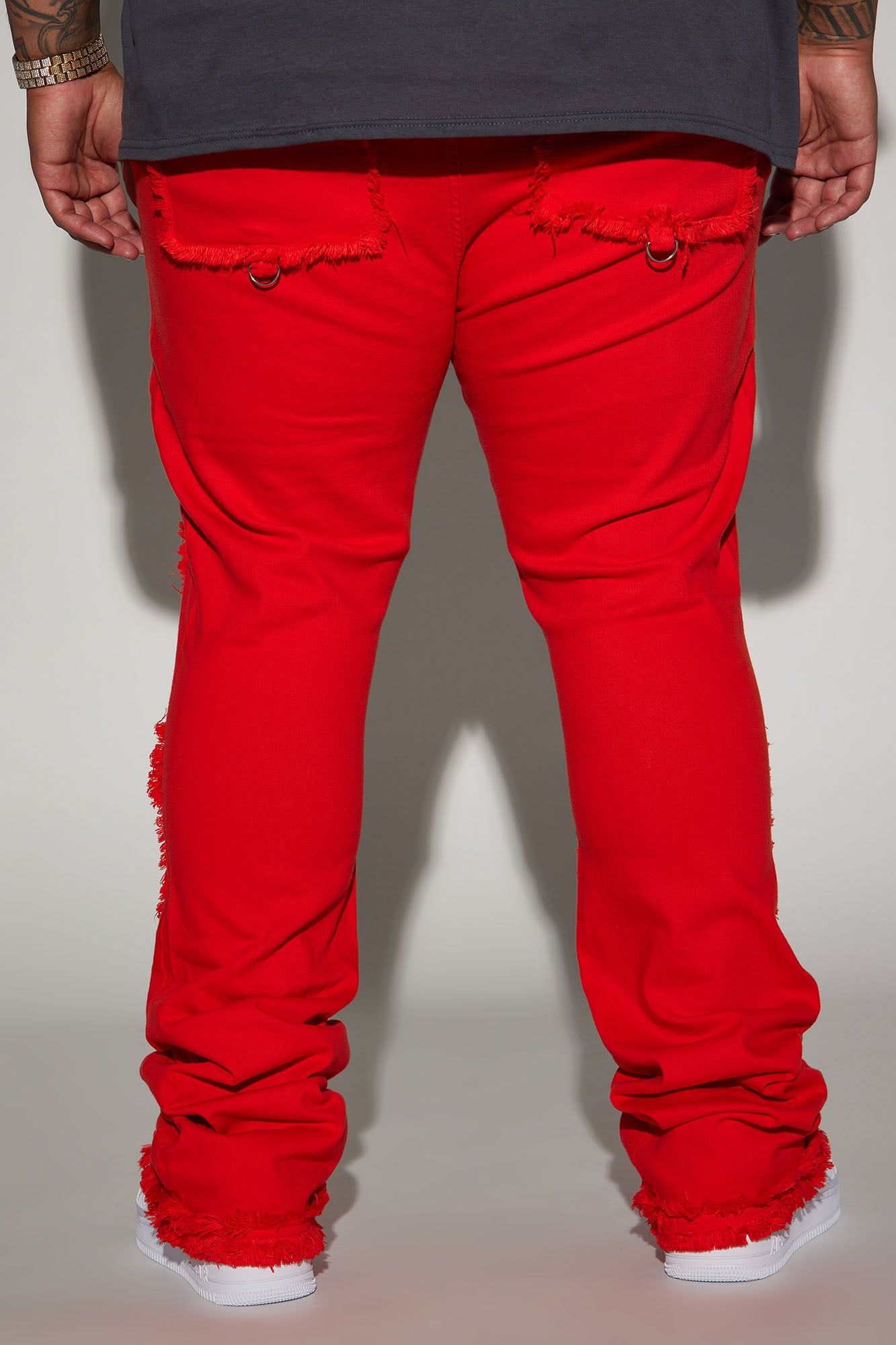 Fit Check Stacked Skinny Flared Pants - Red sold by Fashion Nova product image thumbnail 9