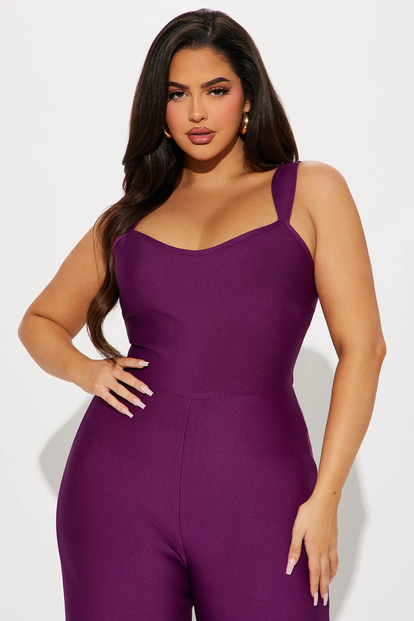 Over The Top Bandage Jumpsuit - Plum sold by Fashion Nova product image thumbnail 5
