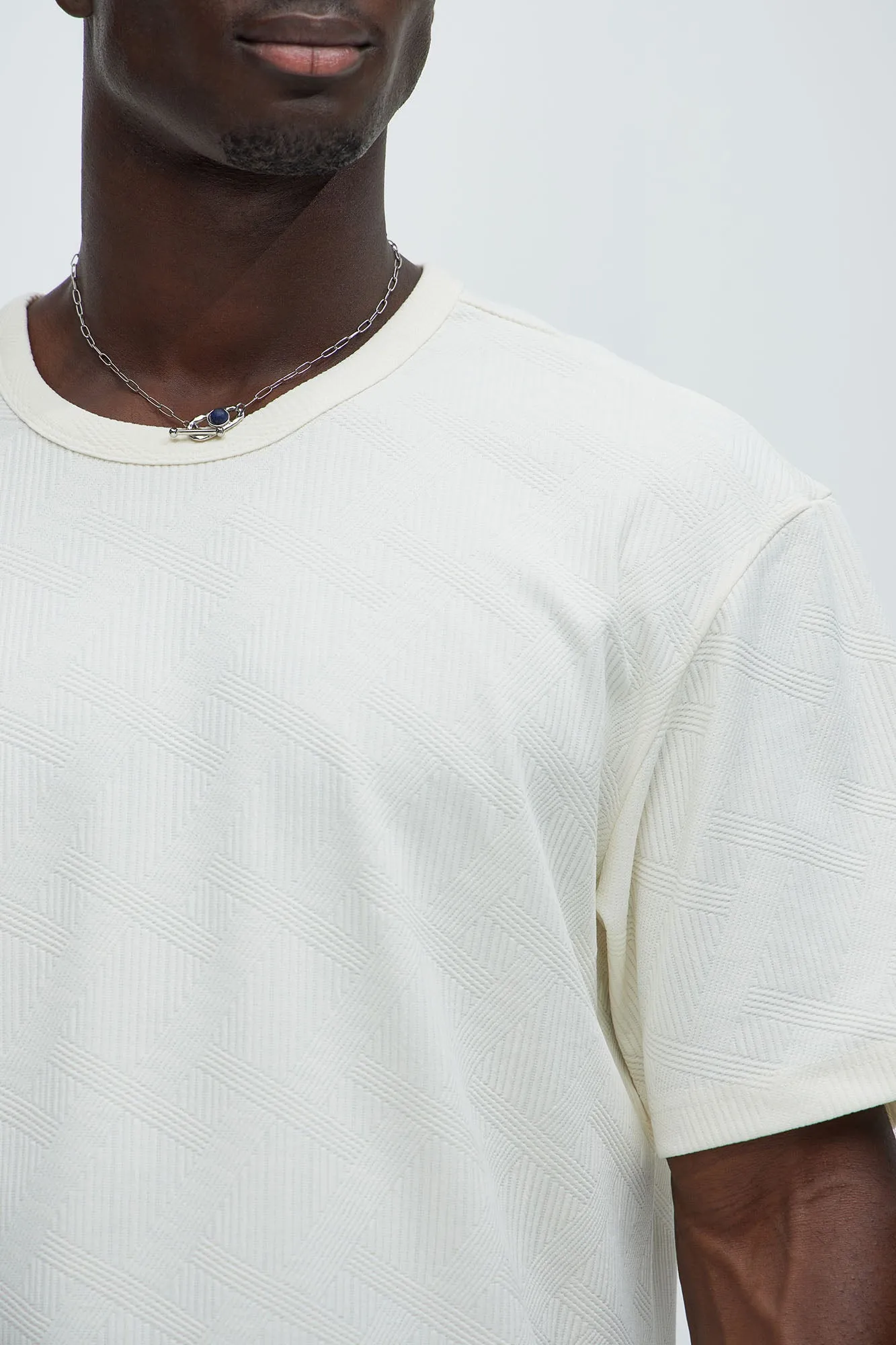 Benji Textured Relaxed Tee - Cream sold by Fashion Nova product image thumbnail 3