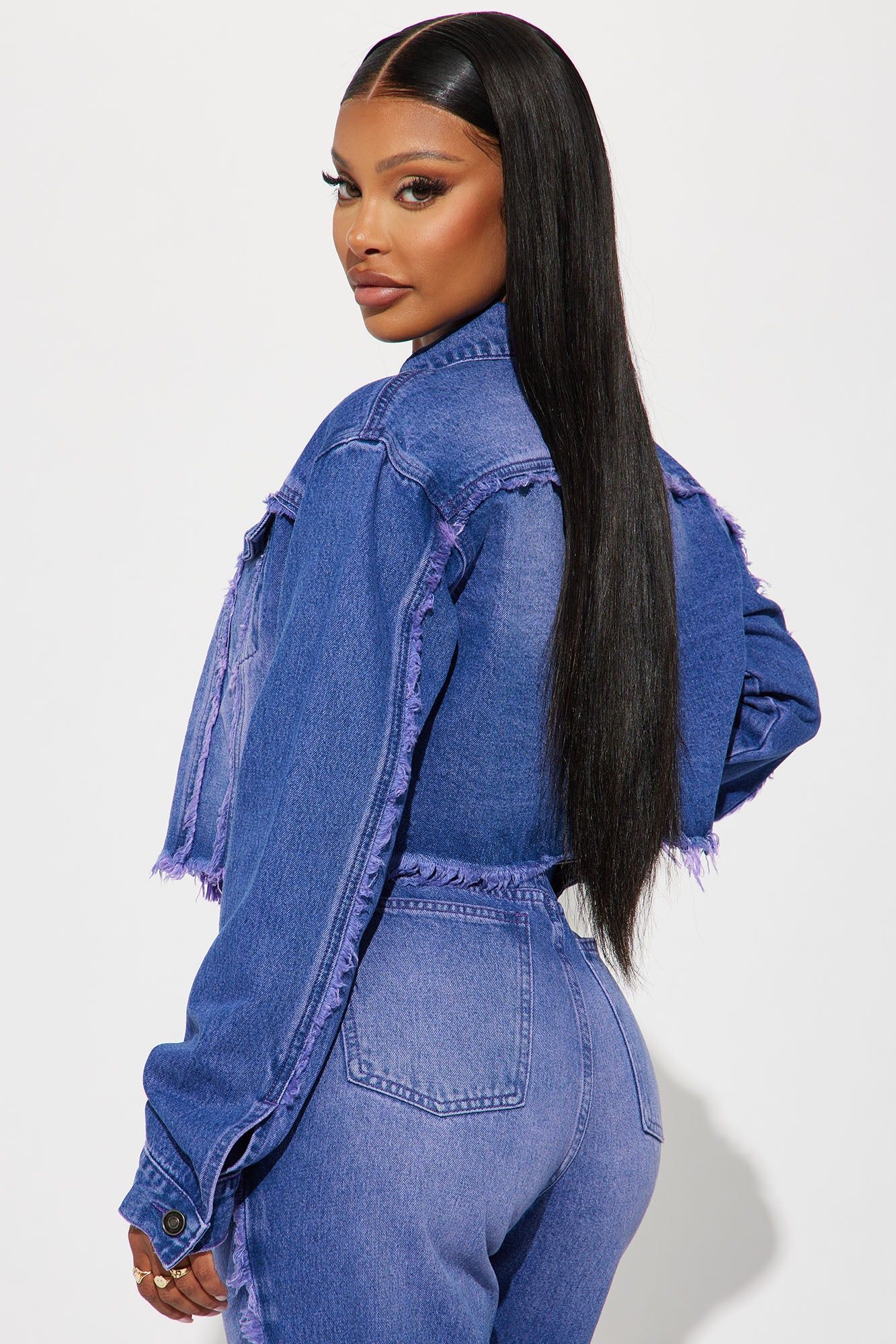 Before We Begin Denim Jacket - Purple sold by Fashion Nova product image thumbnail 3