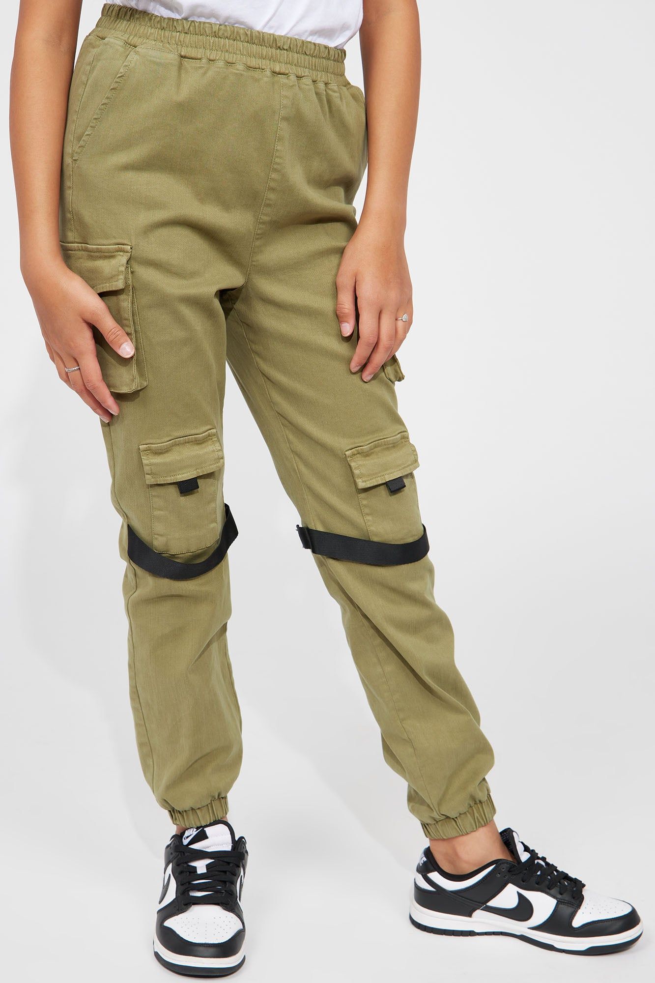 Mini Coolest Girl Cargo Jogger - Olive sold by Fashion Nova product image thumbnail 2