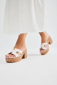 Feeling Unbothered Wedges - White sold by Fashion Nova