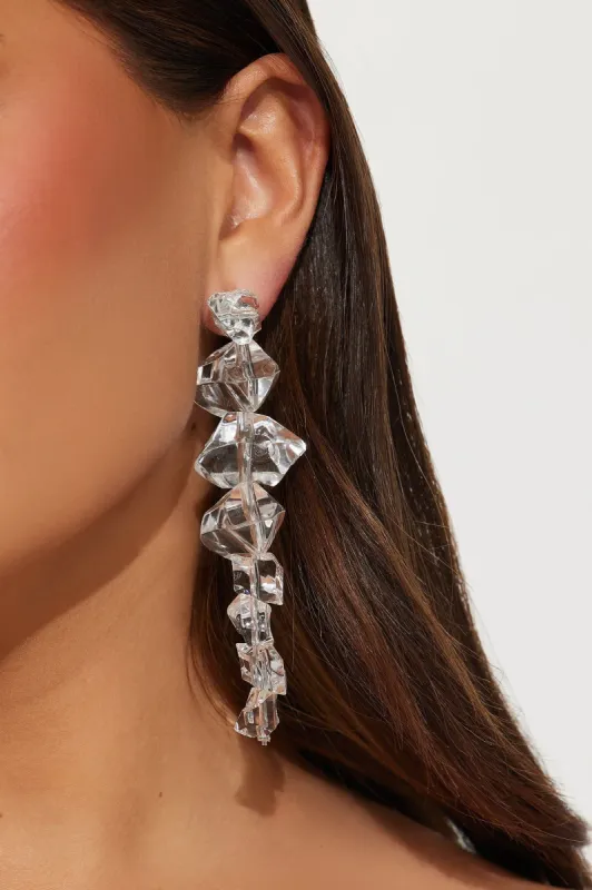 Crystal Clear Waters Earrings - Clear sold by Fashion Nova