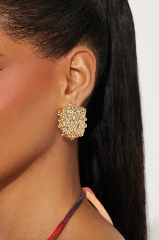Hidden Surprise Earrings - Gold sold by Fashion Nova