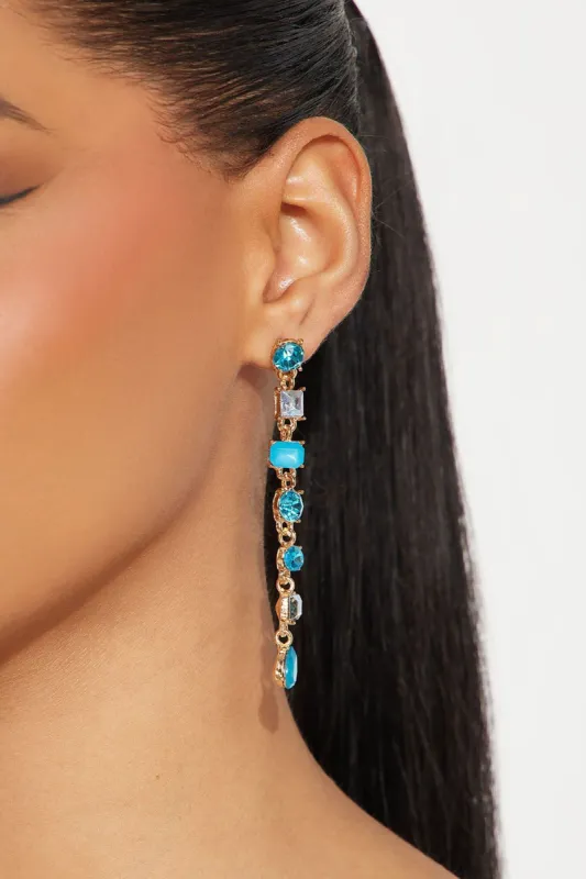 Going Great Depths Earrings - Turquoise sold by Fashion Nova