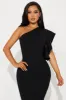See You At The Yacht Club Midi Dress - Black sold by Fashion Nova