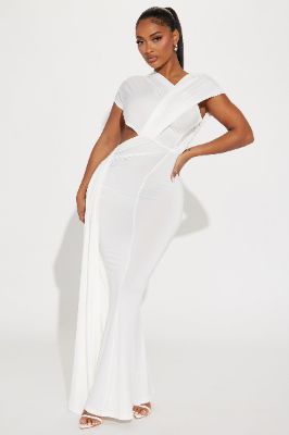 Aria Cut Out Maxi Dress - White sold by Fashion Nova