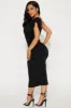 See You At The Yacht Club Midi Dress - Black sold by Fashion Nova