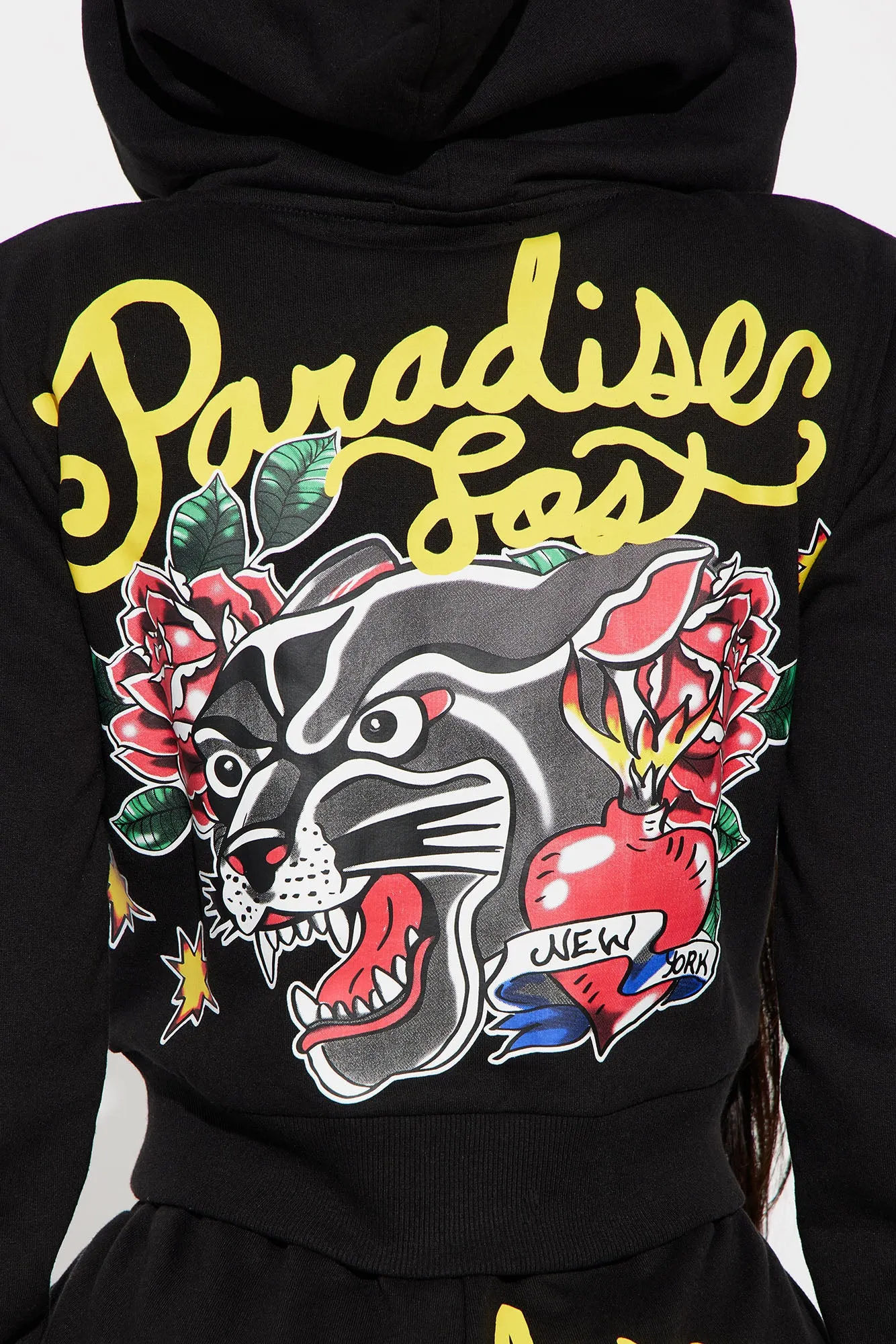 Panther Paradise Lost Zip Front Hoodie - Black sold by Fashion Nova product image thumbnail 5