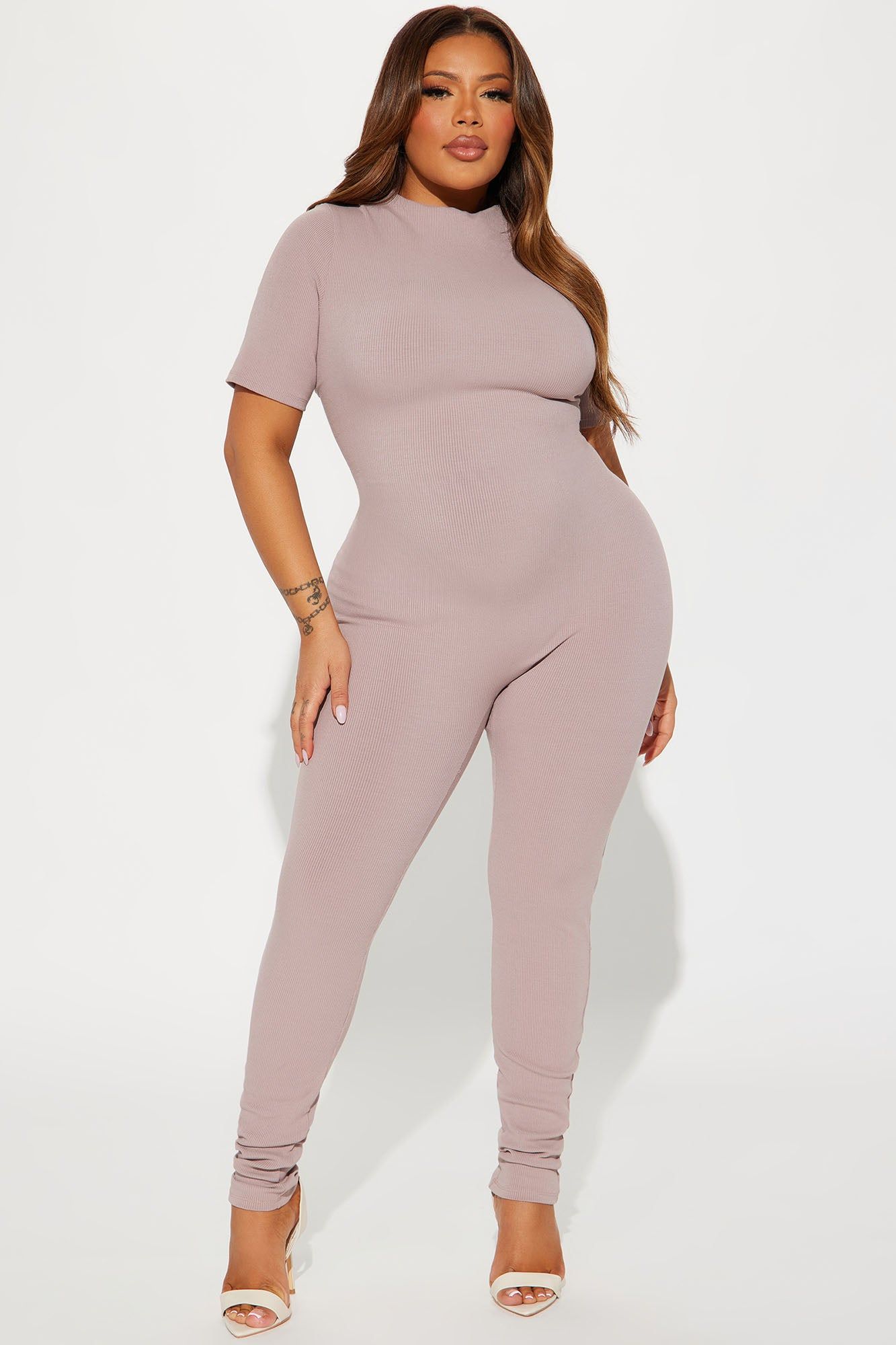 Jordy Snatched Jumpsuit - Sand sold by Fashion Nova product image thumbnail 4