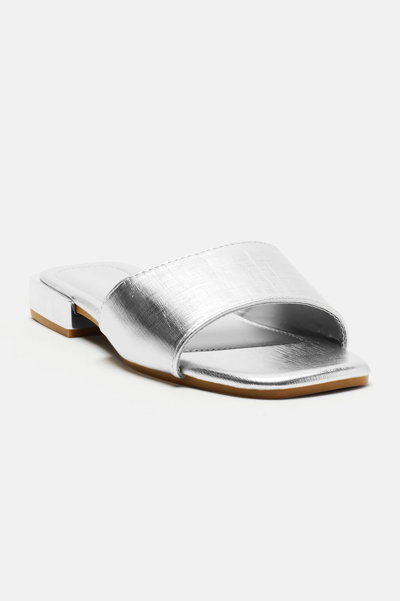 Weekend Moment Flat Sandals - Silver sold by Fashion Nova product image thumbnail 3