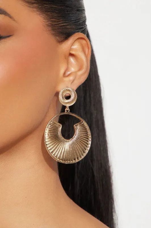 Bring The Babe Earrings  - Gold sold by Fashion Nova