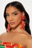Drippin Rose Earrings - Orange sold by Fashion Nova