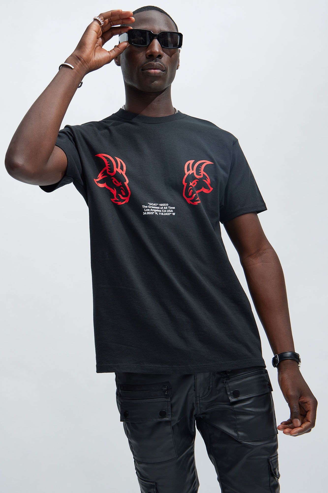 GOAT″ University Short Sleeve Tee - Black sold by Fashion Nova