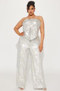Ethereal Babe Pant Set - Silver sold by Fashion Nova