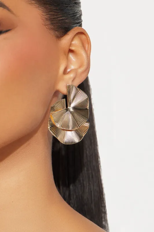 Make The Move Earrings  - Gold sold by Fashion Nova