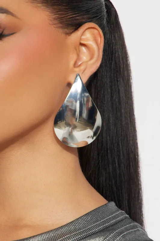 Your Reflection Earrings  - Silver sold by Fashion Nova