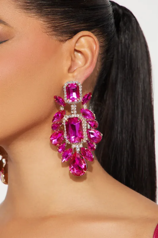 Life Of The Rich Earrings  - Pink sold by Fashion Nova