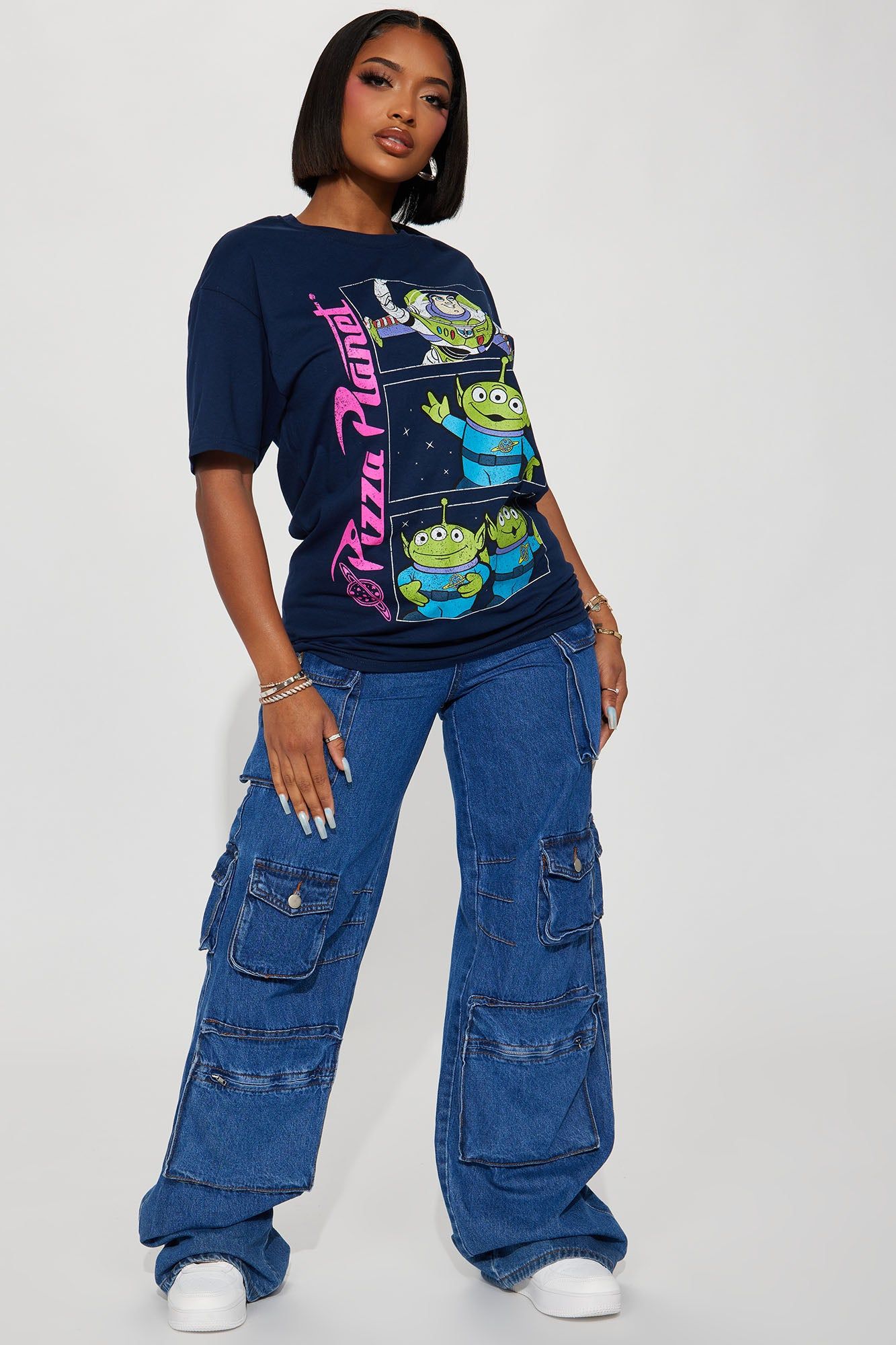 Pizza Planet Toy Story Graphic Tshirt - Navy sold by Fashion Nova product image thumbnail 2