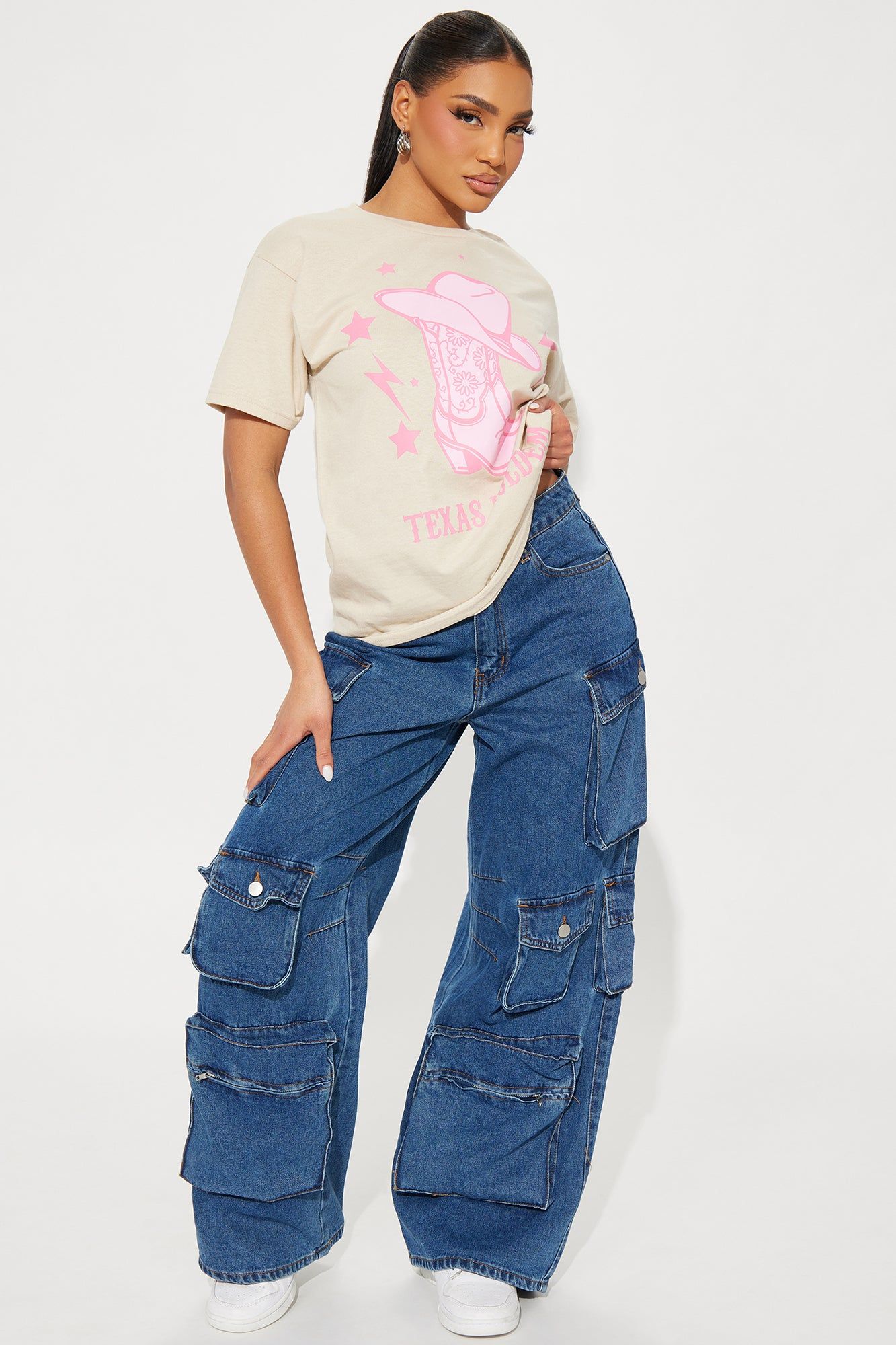 Texas Hold Em Cowgirl Tee - Beige sold by Fashion Nova product image thumbnail 2