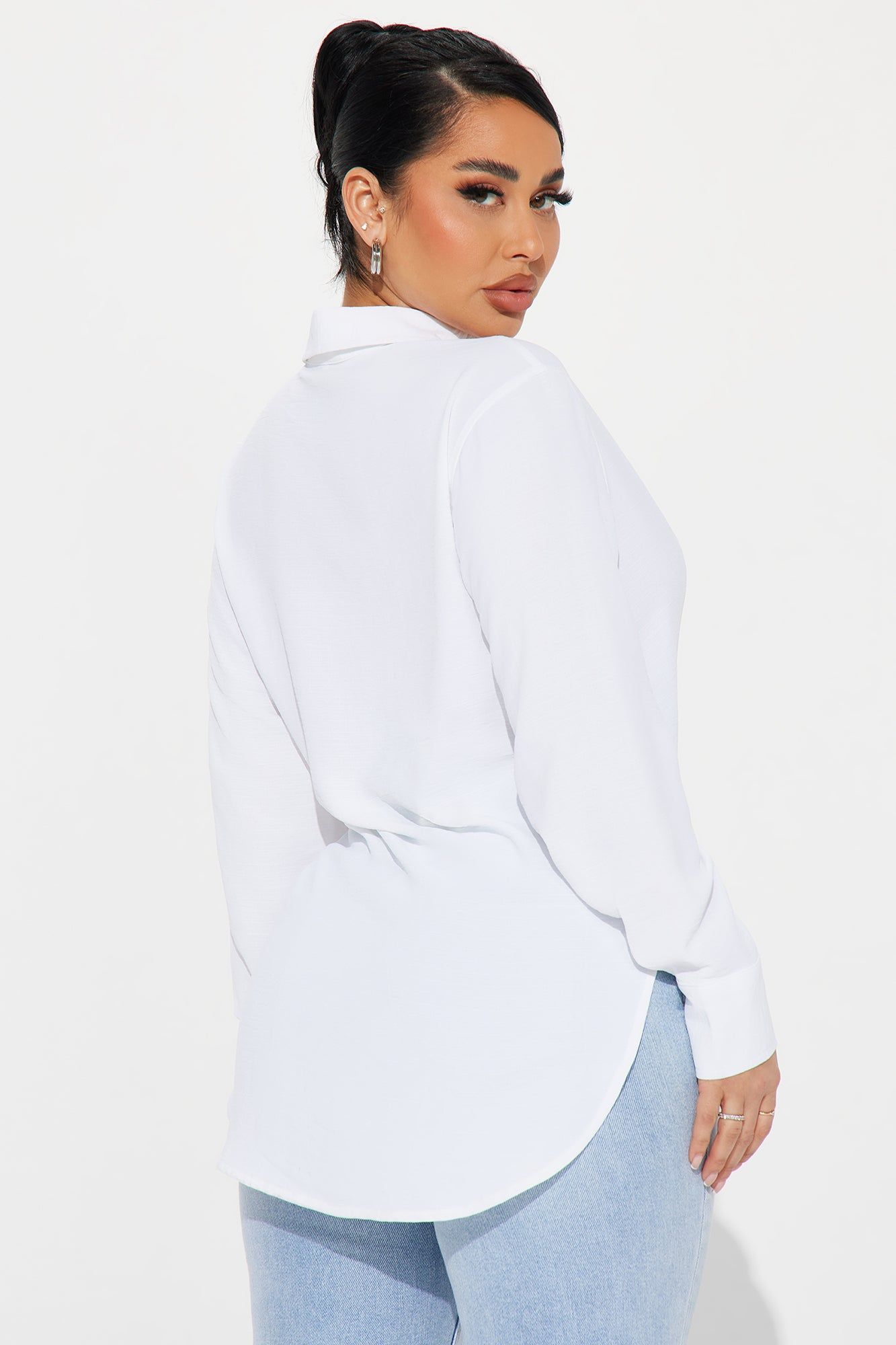 Long Live Linen Shirt - White sold by Fashion Nova product image thumbnail 3