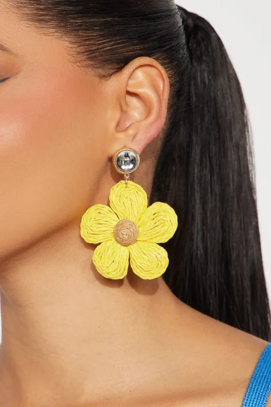 Full Of Sunshine Earrings  - Yellow sold by Fashion Nova