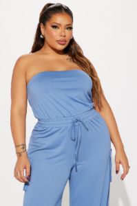 Alex Cargo Jumpsuit - Blue sold by Fashion Nova