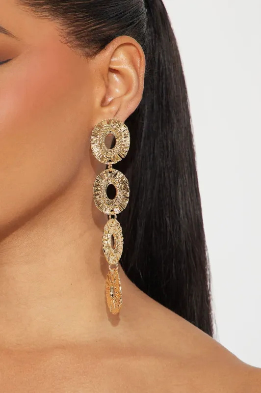 Restricted Access Earrings - Gold sold by Fashion Nova