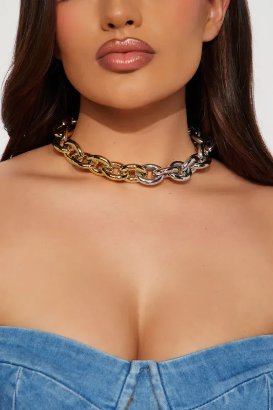 Stronger Than Ever Choker - Gold/combo sold by Fashion Nova