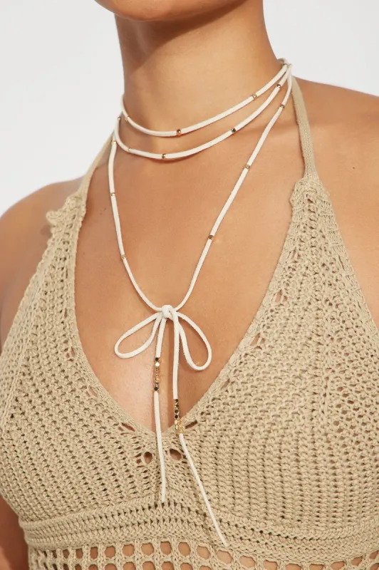 Mikayla Necklace - Beige sold by Fashion Nova