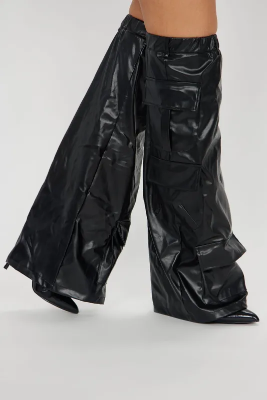 Tough Luck Knee High Heeled Boots - Black sold by Fashion Nova