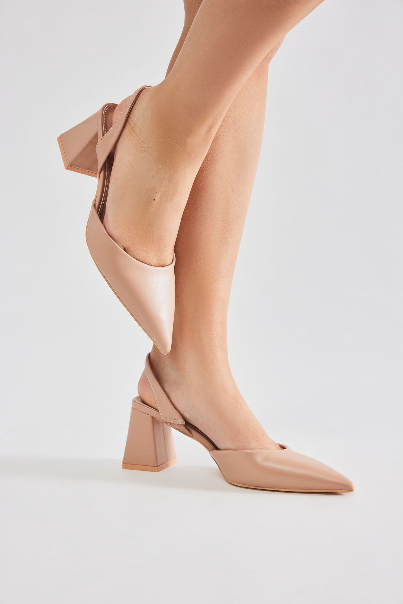 Tatianna Slingback Pumps - Beige sold by Fashion Nova