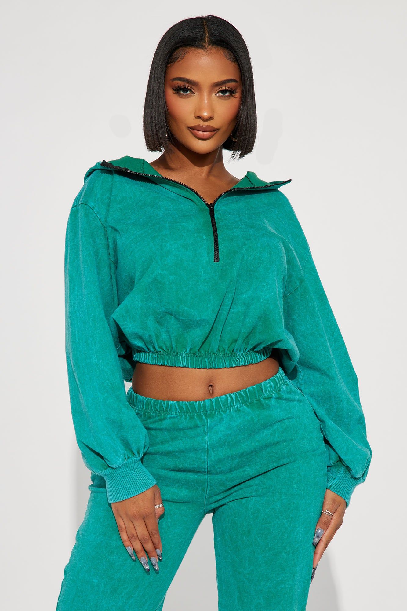Tia Mineral Wash Pant Set - Teal sold by Fashion Nova product image thumbnail 2