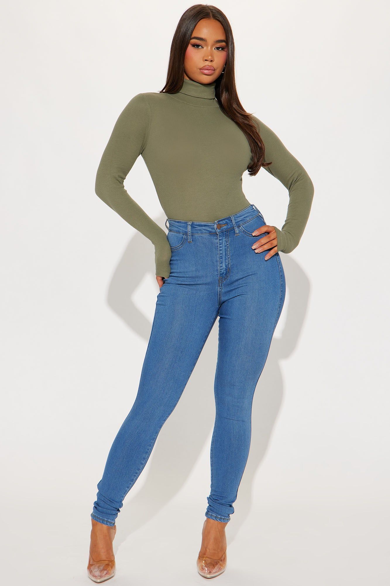 Harper Turtle Neck Top - Sage sold by Fashion Nova product image thumbnail 2