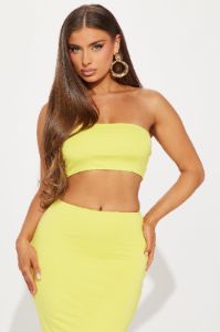 Another Time Double Lined Skirt Set - Yellow sold by Fashion Nova