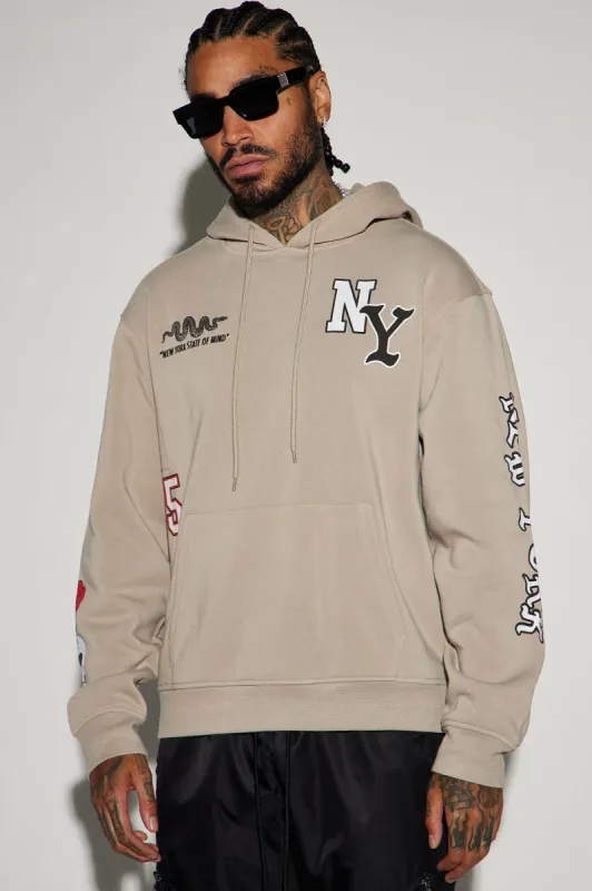 New York Visionz Hoodie - Stone sold by Fashion Nova