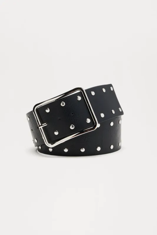 Quit Playing Games Wide Belt - Black sold by Fashion Nova