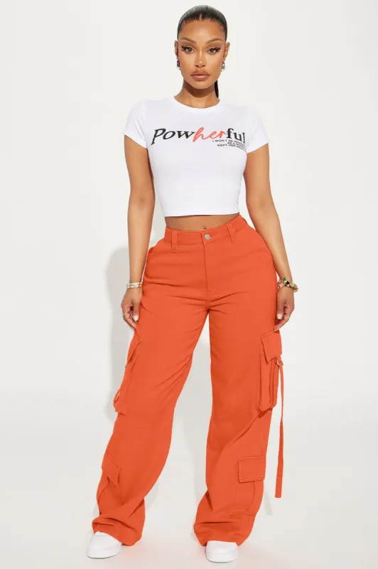 Can't Be Tamed Cargo Pant - Orange sold by Fashion Nova